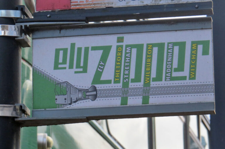 The Ely Zipper is a circular line with 28 stops departing from Market Street, Ely